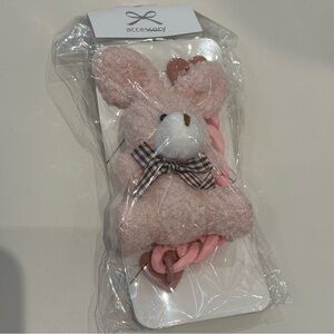 NEW phone Bracelet/Wrist strap- plastic chain link w/ Rabbit plush charm